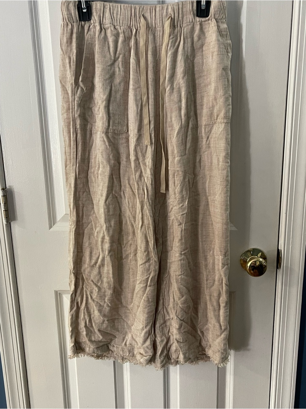 Thread & Supply Beige Linen-Blend Pants
